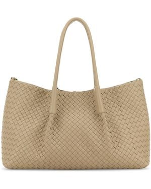 Bottega Veneta Borsa shopping Pinacoteca in pelle sabbia - Neutro