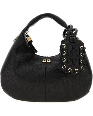 Ganni Black Leather Mini Handbag