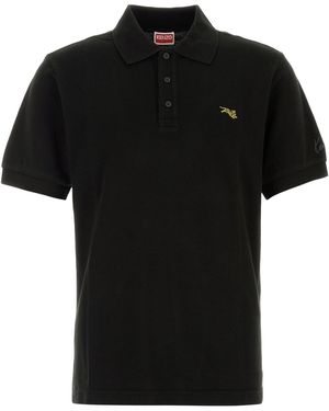 KENZO Polo in piquet nero
