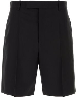 Jil Sander Black Wool Bermuda Shorts