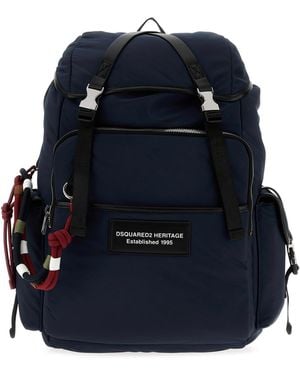 DSquared² Zaino in tessuto blu navy
