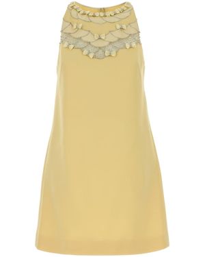 Valentino Garavani Mini abito in misto lana gialla - Giallo