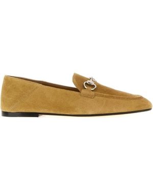 Gucci Mocassini Jordaan Soft in pelle scamosciata beige - Multicolore