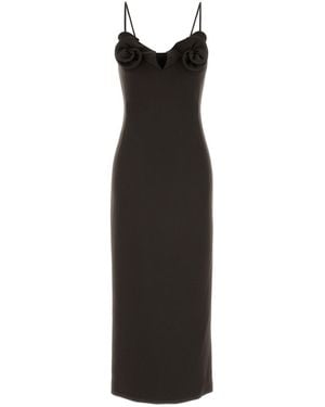 Magda Butrym Chocolate Stretch Wool Dress - Black
