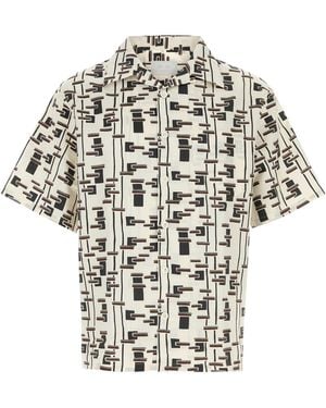Prada Camicia in popeline stampato - Bianco