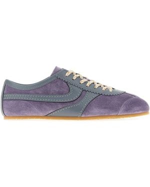 Dries Van Noten Lilac Suede Trainers - Multicolour