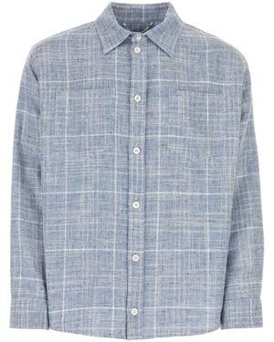 1989 STUDIO Embroidered Flanel Shirt - Blue