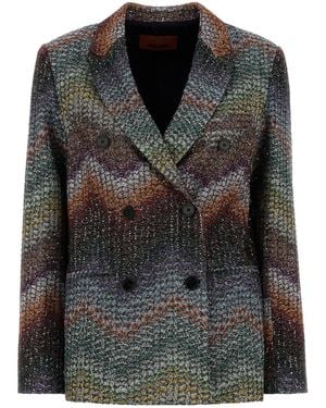 Missoni Embroidered Viscose Blend Blazer - Black