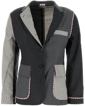 Thom Browne Classic Funmix Twill Sportcoat - Black
