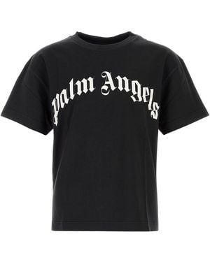 Palm Angels Black Cotton T-shirt