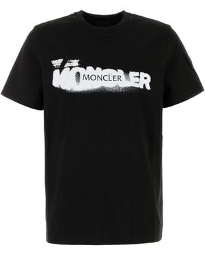 Moncler Black Cotton T-shirt