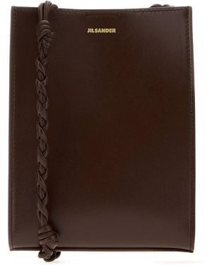 Jil Sander Chocolate Leather Small Tangle Shoulder Bag - Brown
