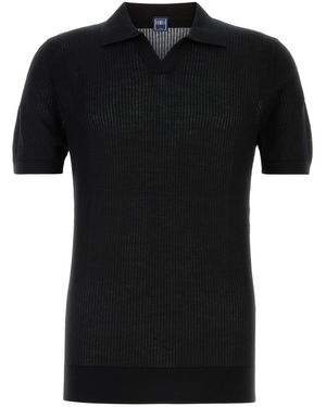 Fedeli Polo in cotone nero