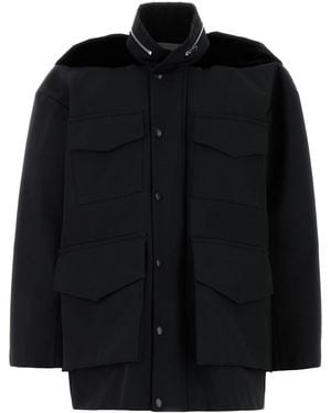 Sacai Grosgrain Oversize Jacket - Black