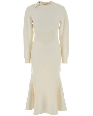 Givenchy Ivory Stretch Wool Blend Dress - White