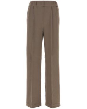 Moncler Pantalone in misto nylon stretch fango - Marrone