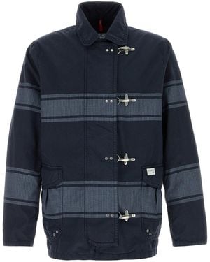 Fay Two-tone Cotton Jacket - Blue