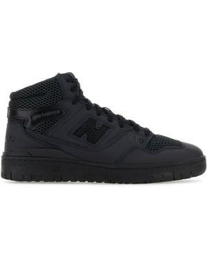 Junya Watanabe Leather And Mesh X New Balance Bb650 Trainers - Black