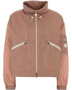 Moncler Powder Pink Nylon Marmacy Windbreaker - Brown