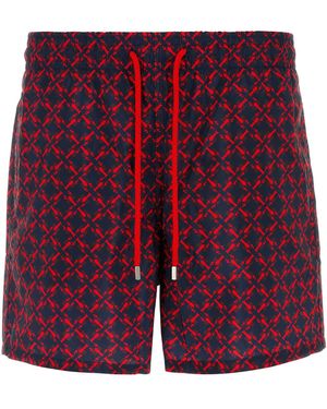 Vilebrequin Printed Polyester Mahina Swimming Shorts - Red