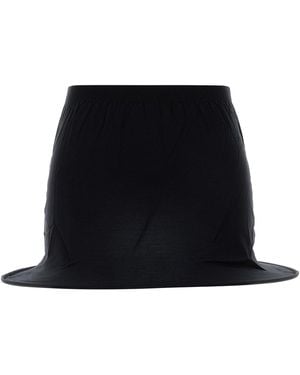 GIMAGUAS Black Nylon Fina Mini Skirt