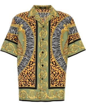 Versace Printed Satin Shirt - Yellow