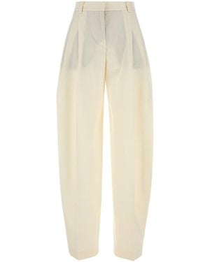 ANDAMANE Ivory Gabardine Pant - White