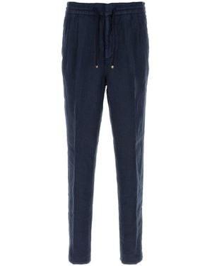 Brunello Cucinelli Blue Linen Pant
