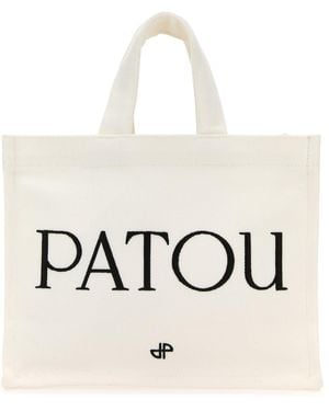 Patou Borsa shopping Tote piccola in tela bianca - Bianco