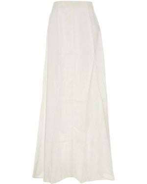 THE ROSE IBIZA White Silk Fiona Skirt