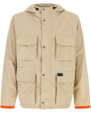 Fay Beige Nylon Windbreaker - Natural