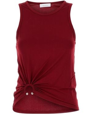 Rabanne Top in viscosa stretch bordeaux - Rosso