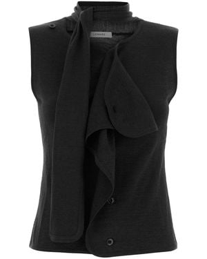Lemaire Slate Acrylic And Wool Vest - Black