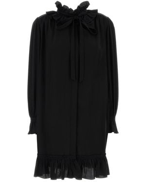 Chloé Black Crepe Mini Dress