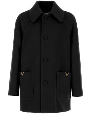 Valentino Garavani Black Wool Coat