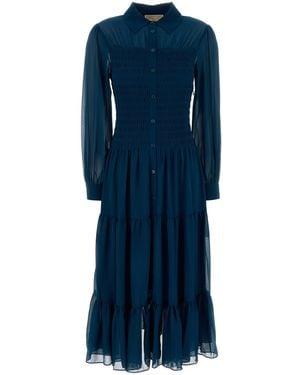 MICHAEL Michael Kors Blue Georgette Shirt Dress