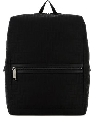 Fendi Zaino Lui in tela nera - Nero