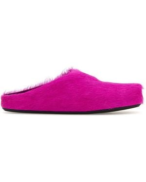 Marni Slippers Fussbett in cavallino fucsia - Viola
