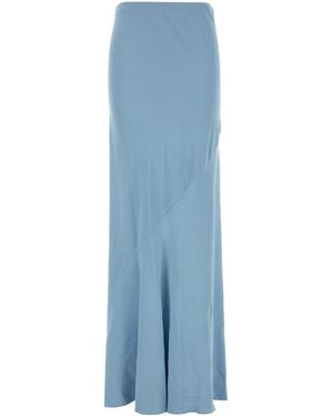 Ermanno Scervino Light-blue Twill Skirt