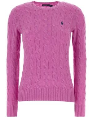Polo Ralph Lauren Maglione in misto lana fucsia - Rosa