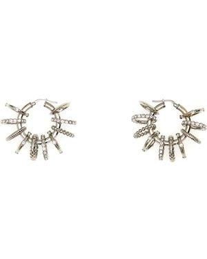 AMINA MUADDI Orecchini Multi Ring in metallo argento - Bianco