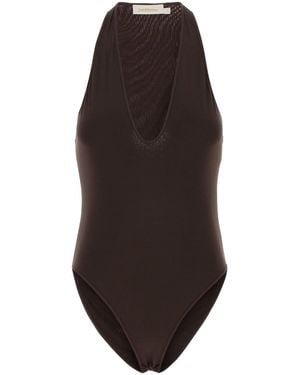 Zimmermann Body Luna in viscosa stretch cioccolato - Marrone