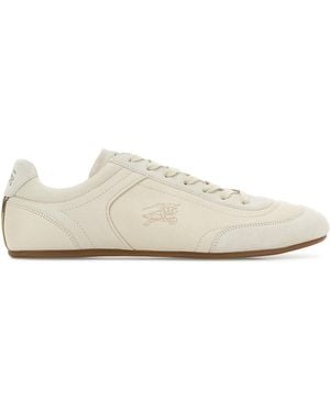 Burberry Ivory Leather Knight Runner Trainers - White