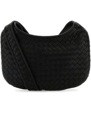 Bottega Veneta Borsa a tracolla Veneto piccola in pelle nera - Nero