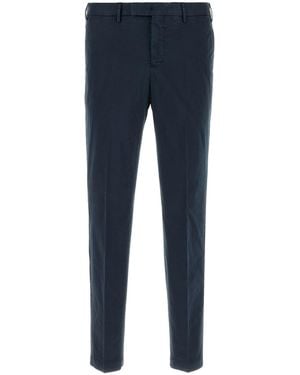 PT Torino Navy Blue Stretch Cotton Pant