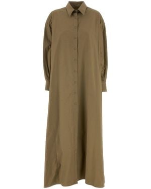 ARMARIUM Mud Stretch Poplin Oversize Shirt Dress - Green
