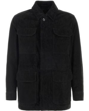 Brioni Black Suede Jacket