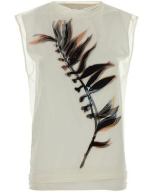 Sportmax Ivory Stretch Tulle Genero Top - White