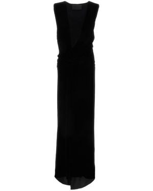 Valentino Garavani Black Velvet Long Dress