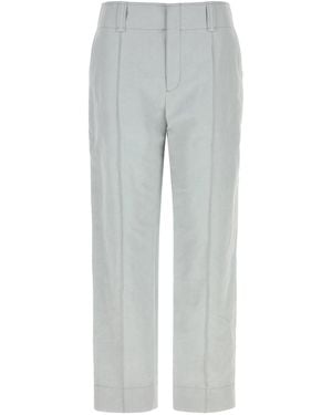 Chloé Light Linen Blend Pant - Grey